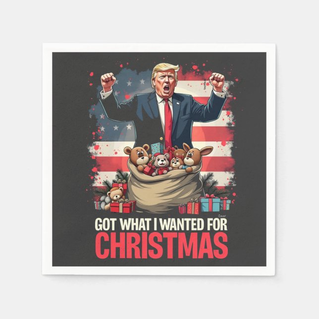 Got What I wanted For Christmas Trump Santa   Napkins (Front)