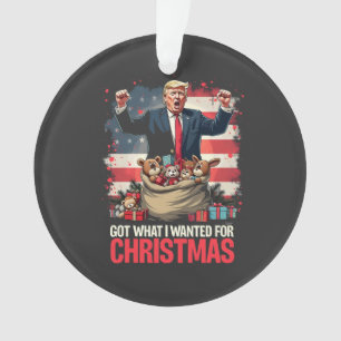 Got What I wanted For Christmas Trump Santa   Ornament