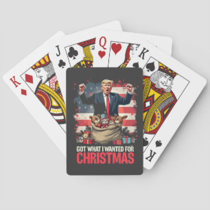 Got What I wanted For Christmas Trump Santa Poker Cards