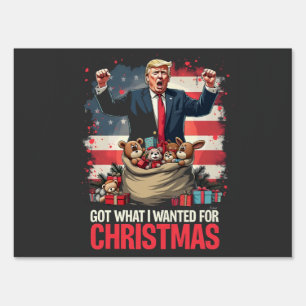Got What I wanted For Christmas Trump Santa Sign