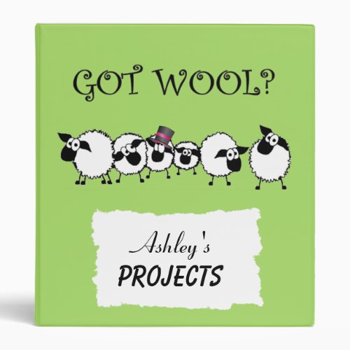 GOT WOOL Personalized Project Binder