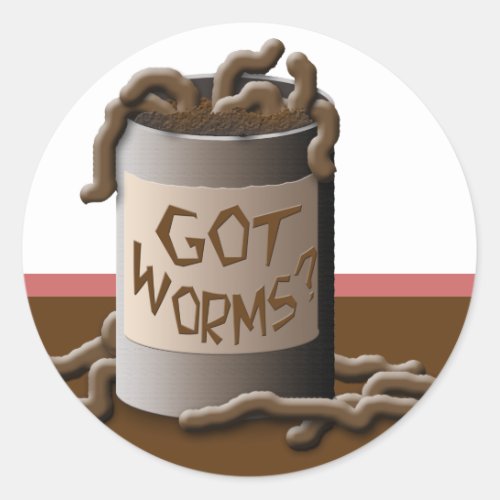 Got Worms Classic Round Sticker