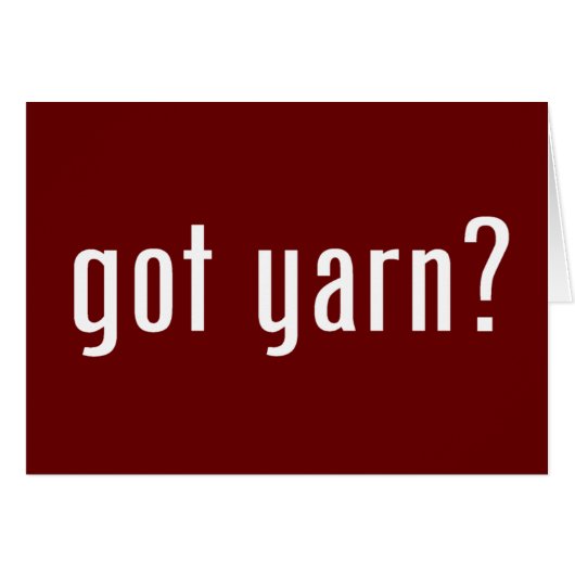 got yarn? cards (Front Horizontal)