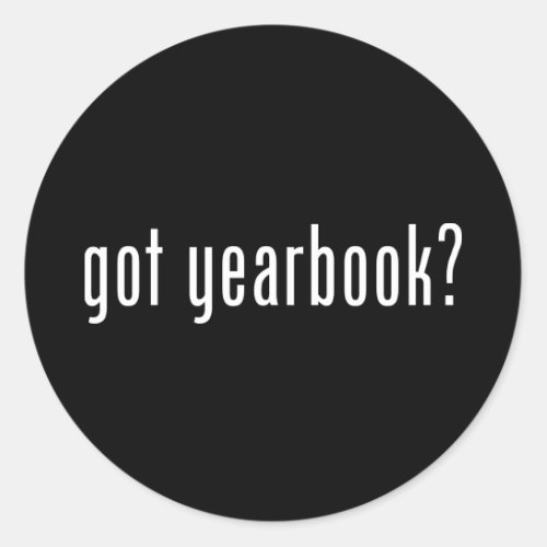 got yearbook classic round sticker