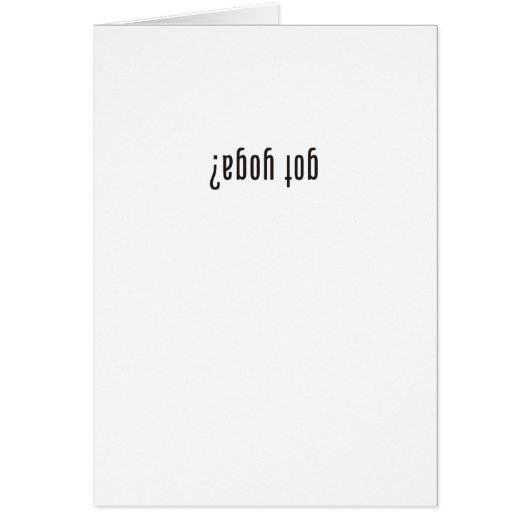 got yoga? (upside down) cards (Front)