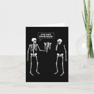 Got Your Back _ Funny Skeleton Pun  Card