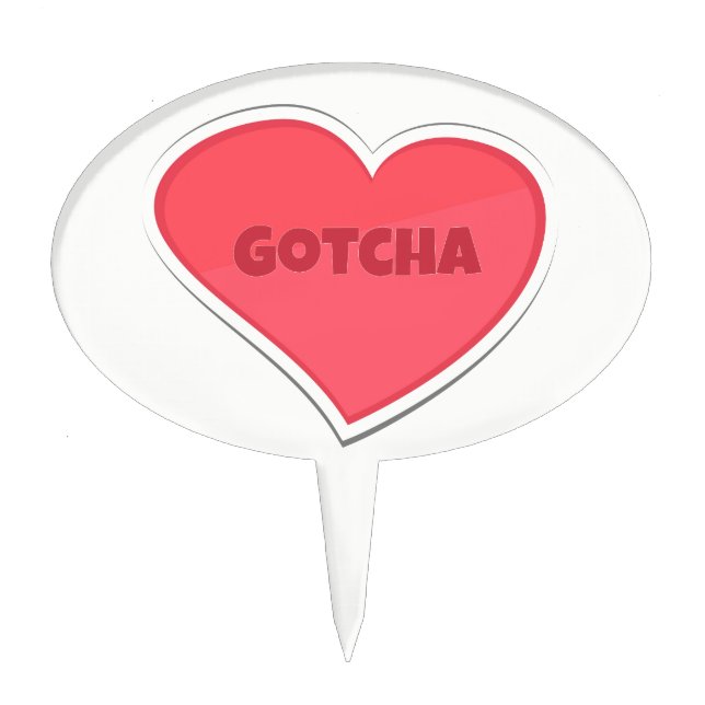 Gotcha Adoption Design Cake Topper (Front)