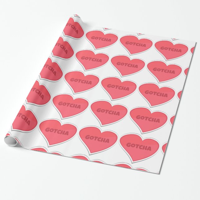 Gotcha Adoption Design Wrapping Paper (Unrolled)
