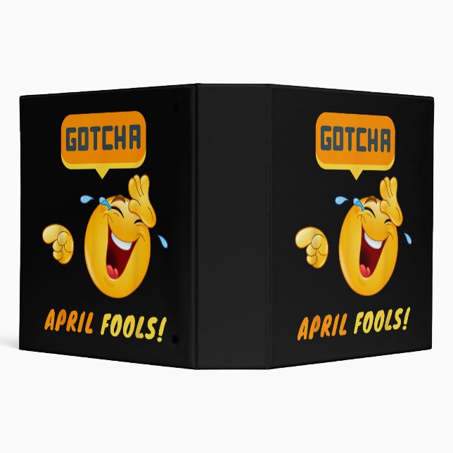 GOTCHA - April Fool's Day Funny 3 Ring Binder (Background)