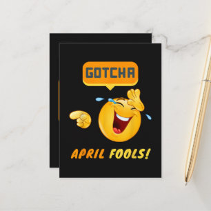 GOTCHA - April Fool's Day Funny Announcement Postcard