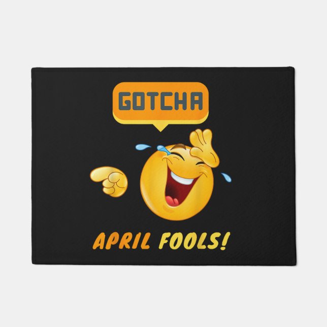 GOTCHA - April Fool's Day Funny Doormat (Front)