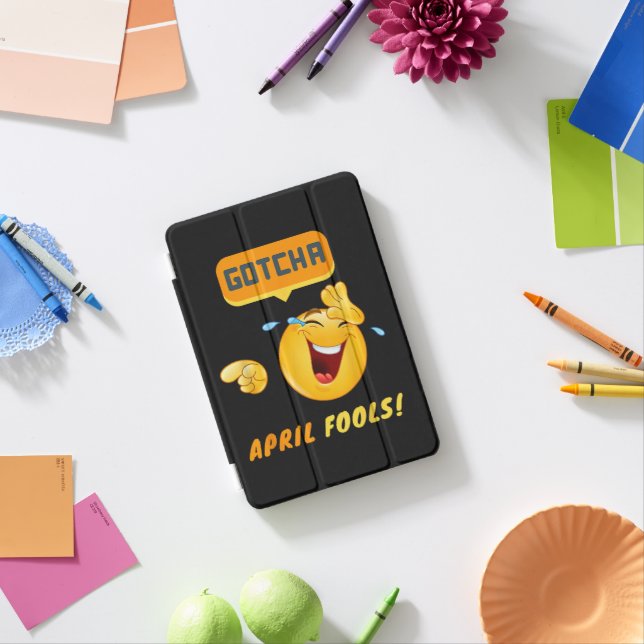 GOTCHA - April Fool's Day Funny iPad Mini Cover (In Situ)