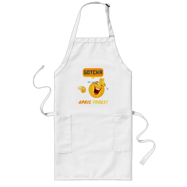 GOTCHA - April Fool's Day Funny Long Apron (Front)