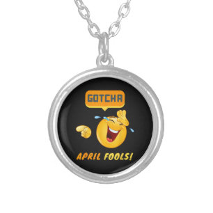 GOTCHA - April Fool's Day Funny Silver Plated Necklace