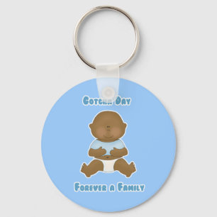 Gotcha Day Forever a Family boy Keychain