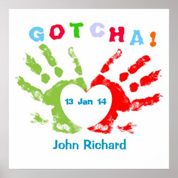 Gotcha Day Poster by GroovyFinds at Zazzle