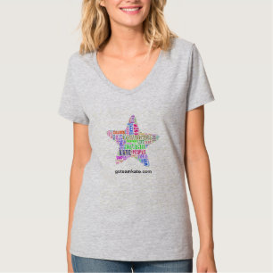 GoTeamKate Ladies T-Shirt Grey Star