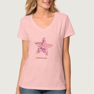 GoTeamKate Ladies T-Shirt Pink Star