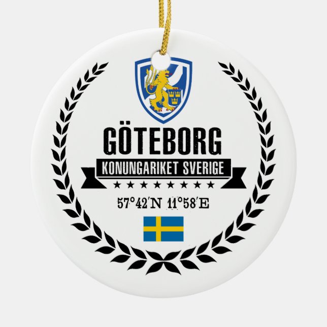 Göteborg Ceramic Ornament (Front)