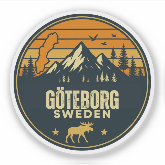 Göteborg, Sweden Sverige Sticker (Front)