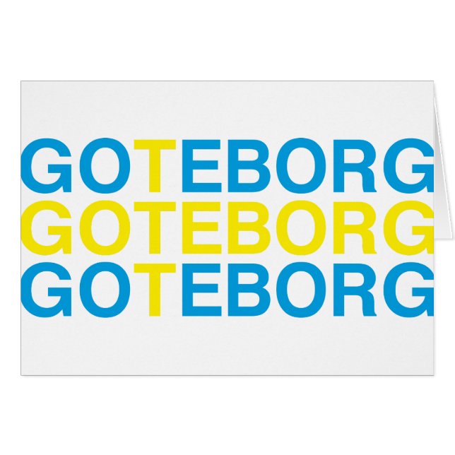 GOTEBORG Swedish Flag Cards (Front Horizontal)