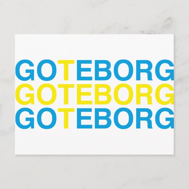 GOTEBORG Swedish Flag Postcard (Front)