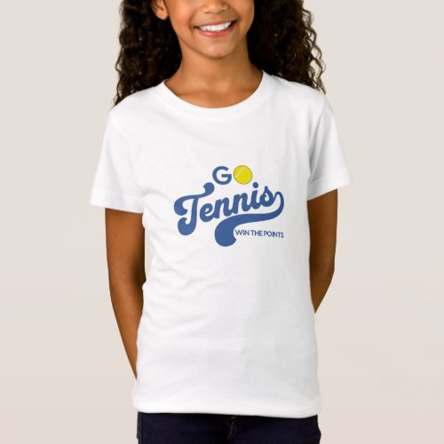 GoTennis in Blue Girls T_Shirt