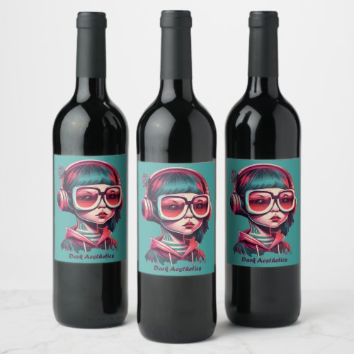 Goth Aesthetic Wine Label