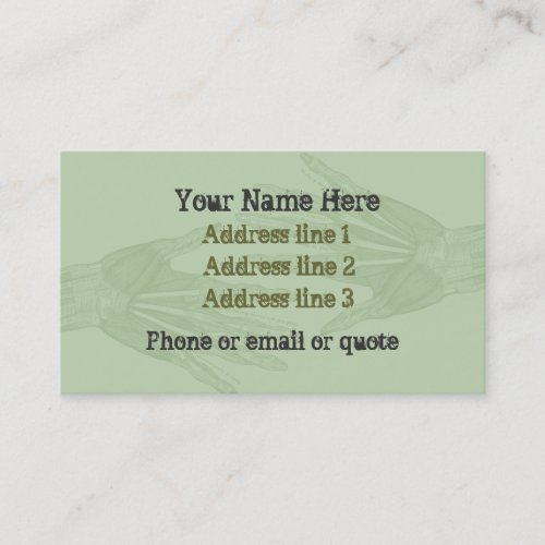 Goth Anatomy Hands Business Card