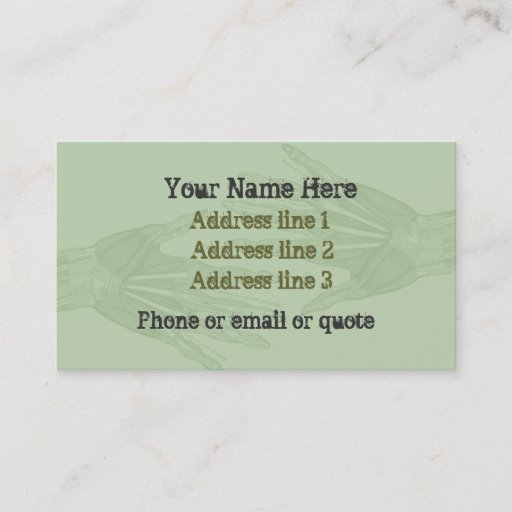 Customizable Goth Anatomy Hands Business Card