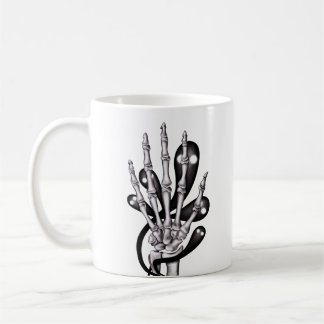 Goth Anatomy Skeleton Hand Spooky Ghosts Coffee Mug