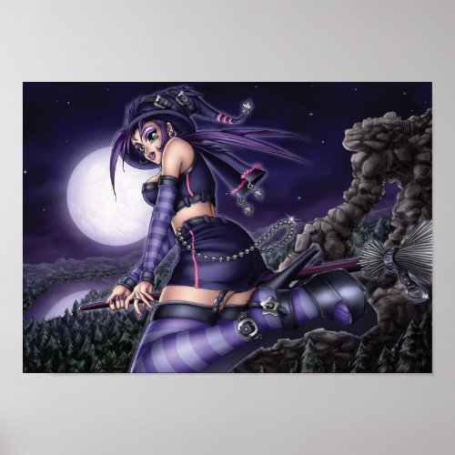 Goth Anime Witch Poster