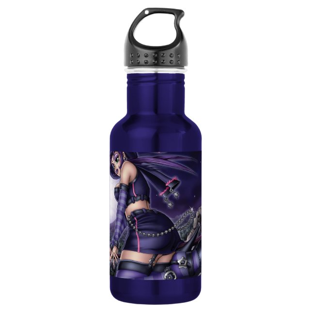 Goth Anime Witch Water Bottle (Front)