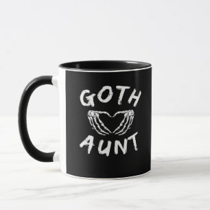 Goth Aunt Funny Emo Auntie Punk Cute Skeleton Hand Mug