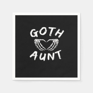 Goth Aunt Funny Emo Auntie Punk Cute Skeleton Hand Napkins