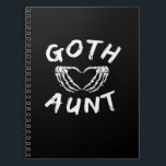Goth Aunt Funny Emo Auntie Punk Cute Skeleton Hand Notebook<br><div class="desc">A goth aunt skeleton hand heart design. Funny,  punk-inspired,  and stylish for alternative fashion.</div>