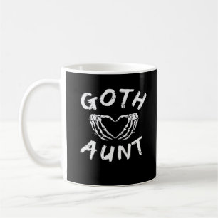 Goth Aunt Punk Skeleton Heart Hands Gothic Design Coffee Mug