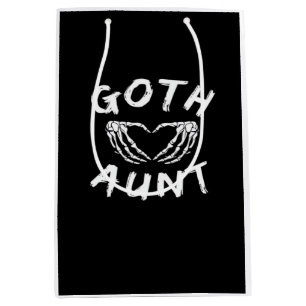 Goth Aunt Punk Skeleton Heart Hands Gothic Design Medium Gift Bag