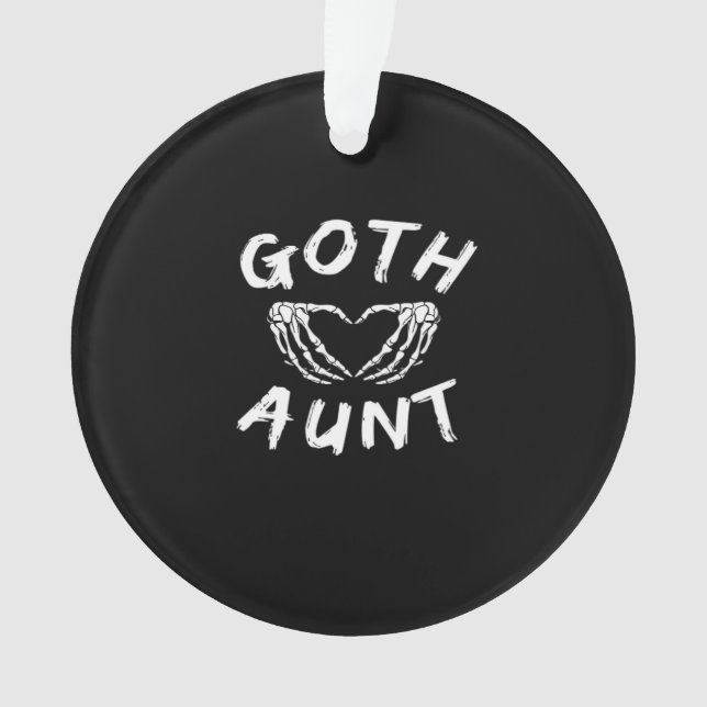 Goth Aunt Punk Skeleton Heart Hands Gothic Design Ornament (Front)