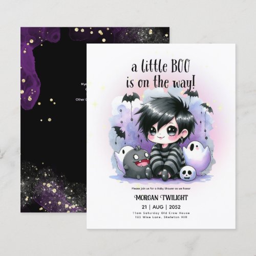 Goth Baby Boy Ghost Little Boo on the Way