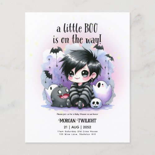 Goth Baby Boy Ghost Little Boo on the Way