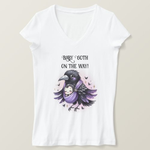 Goth Baby Boy Shower Purple Black Thank You T-Shirt