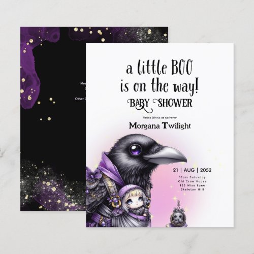 Goth Baby Girl Delivered by Crow Boo on the Way