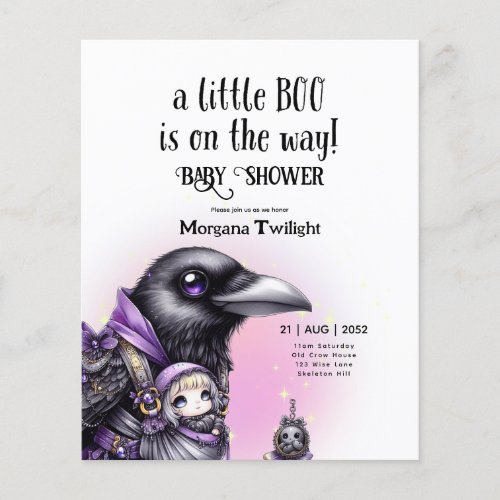 Goth Baby Girl Delivered by Crow Boo on the Way