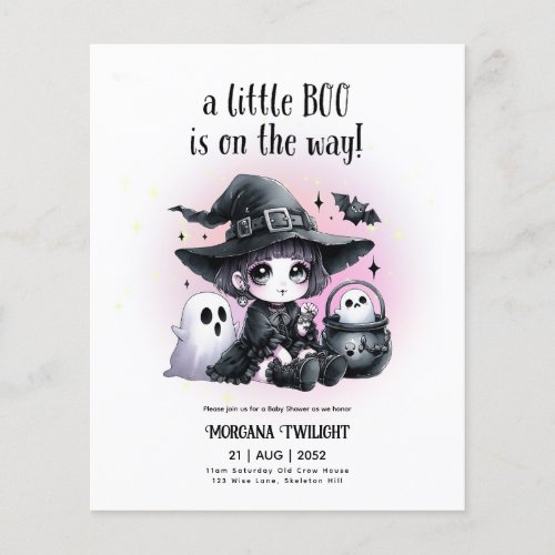 Goth Baby Girl Witch Little Boo on the Way