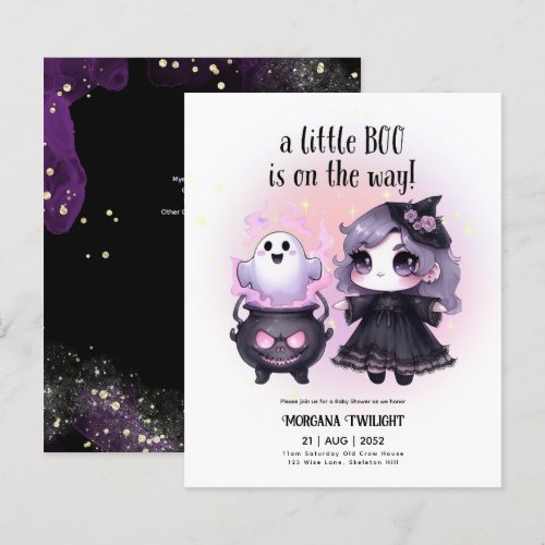 Goth Baby Girl Witch Little Boo on the Way