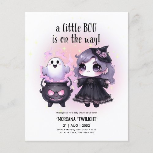 Goth Baby Girl Witch Little Boo on the Way