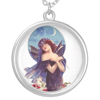Goth Bat Lady Vintage Costume Jewelry Charm by PrintTiques at Zazzle