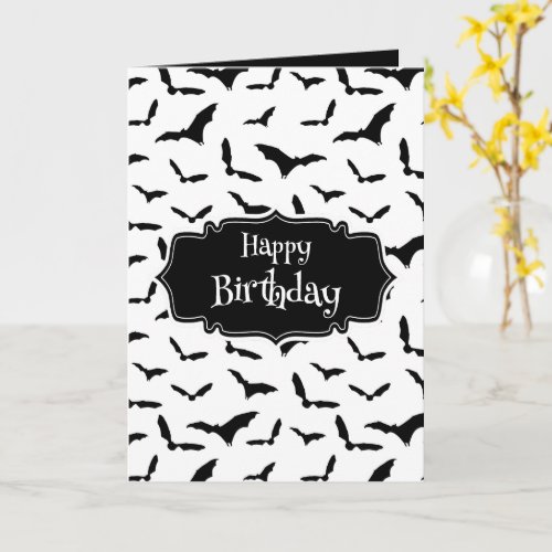 Goth Bats Happy Birthday Card