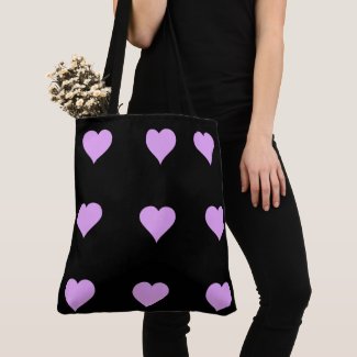 Goth Black and Pink Heart Design